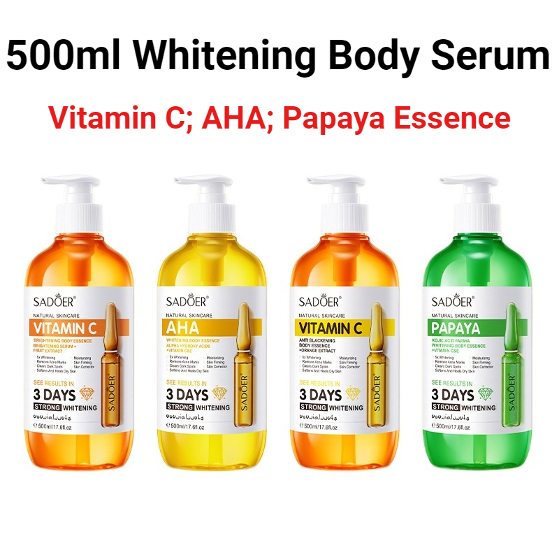 Skincare Niacinamide - SADOER AHA Whitening Body Essence 500ml