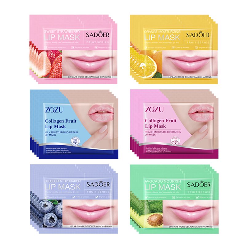 Skincare Viral Tiktok - 30pcs Fruits Lip Mask Moisturizing Nourishing