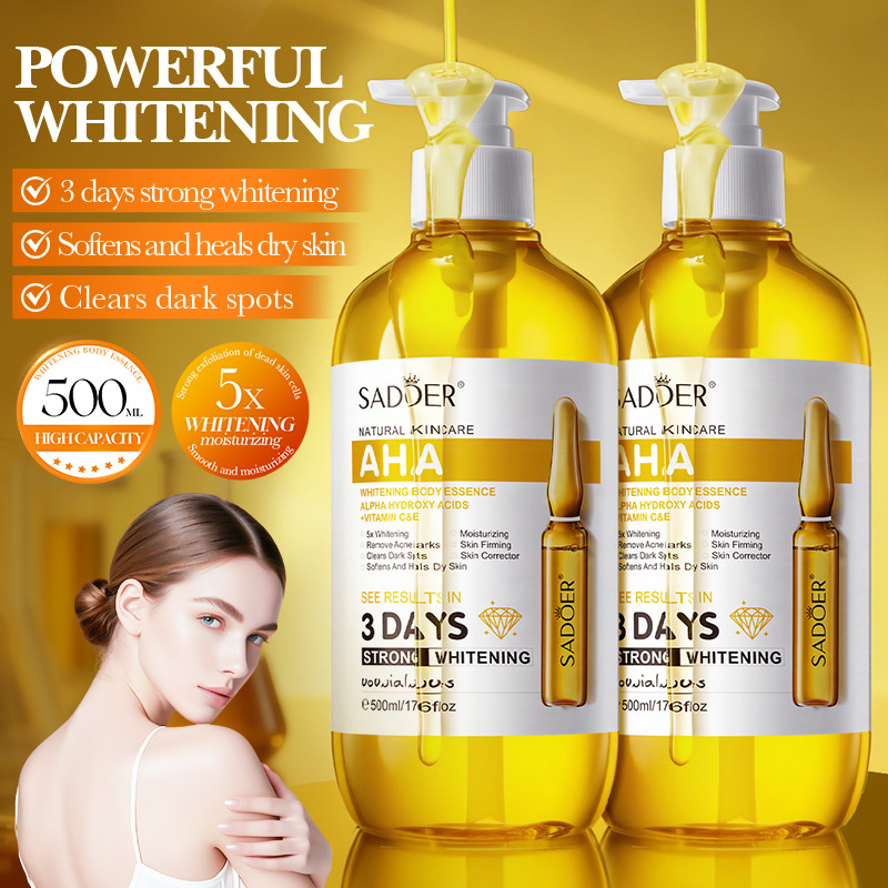 SADOER AHA Whitening Body Esse - огляд і ціна Skincare Niacinamide