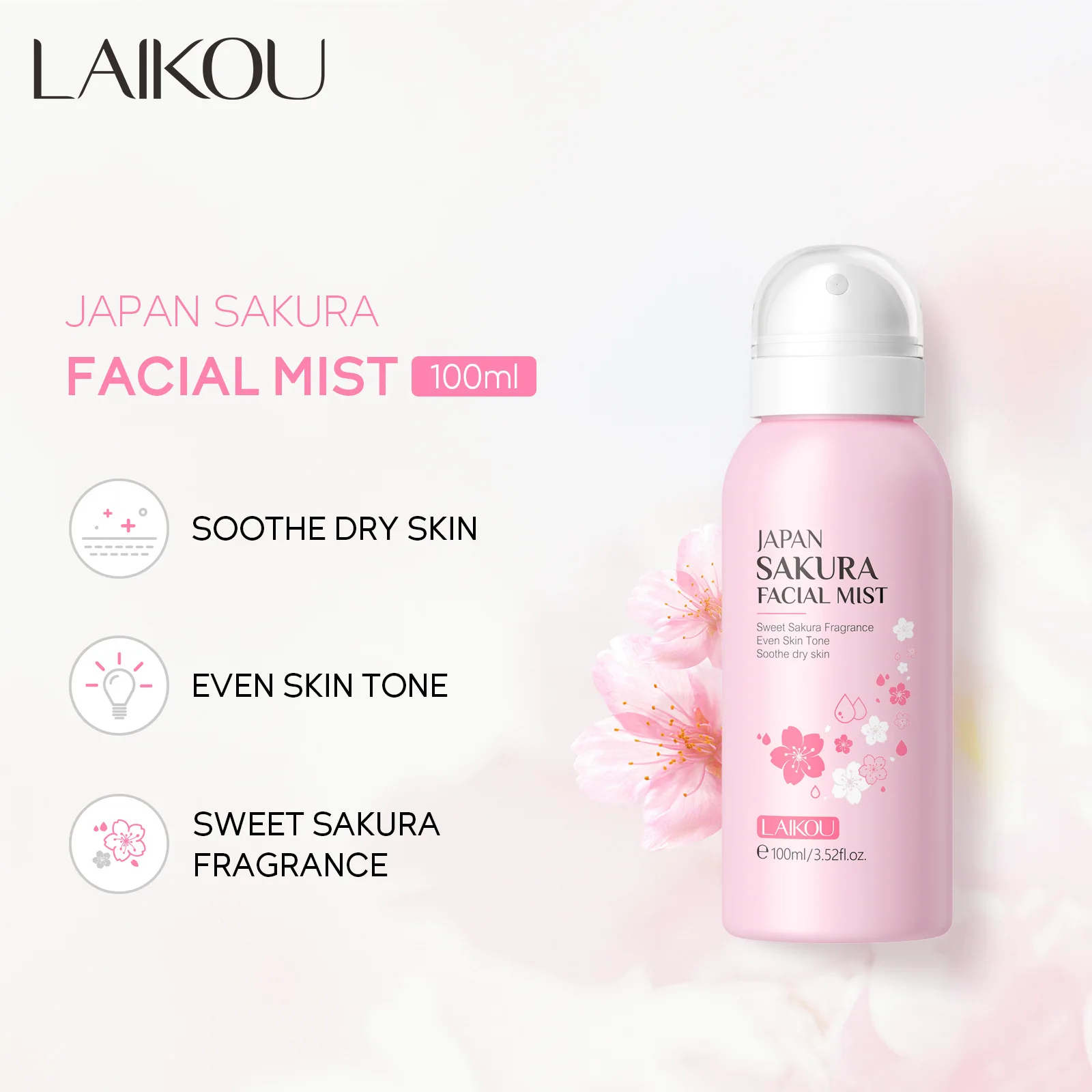 LAIKOU Sakura Facial Mist Brig - огляд і ціна Skincare Niacinamide