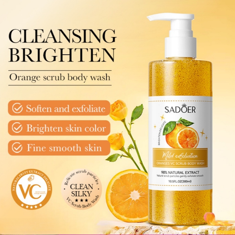 300ml Orange Body Scrub Shower - огляд і ціна Skincare Ingredients