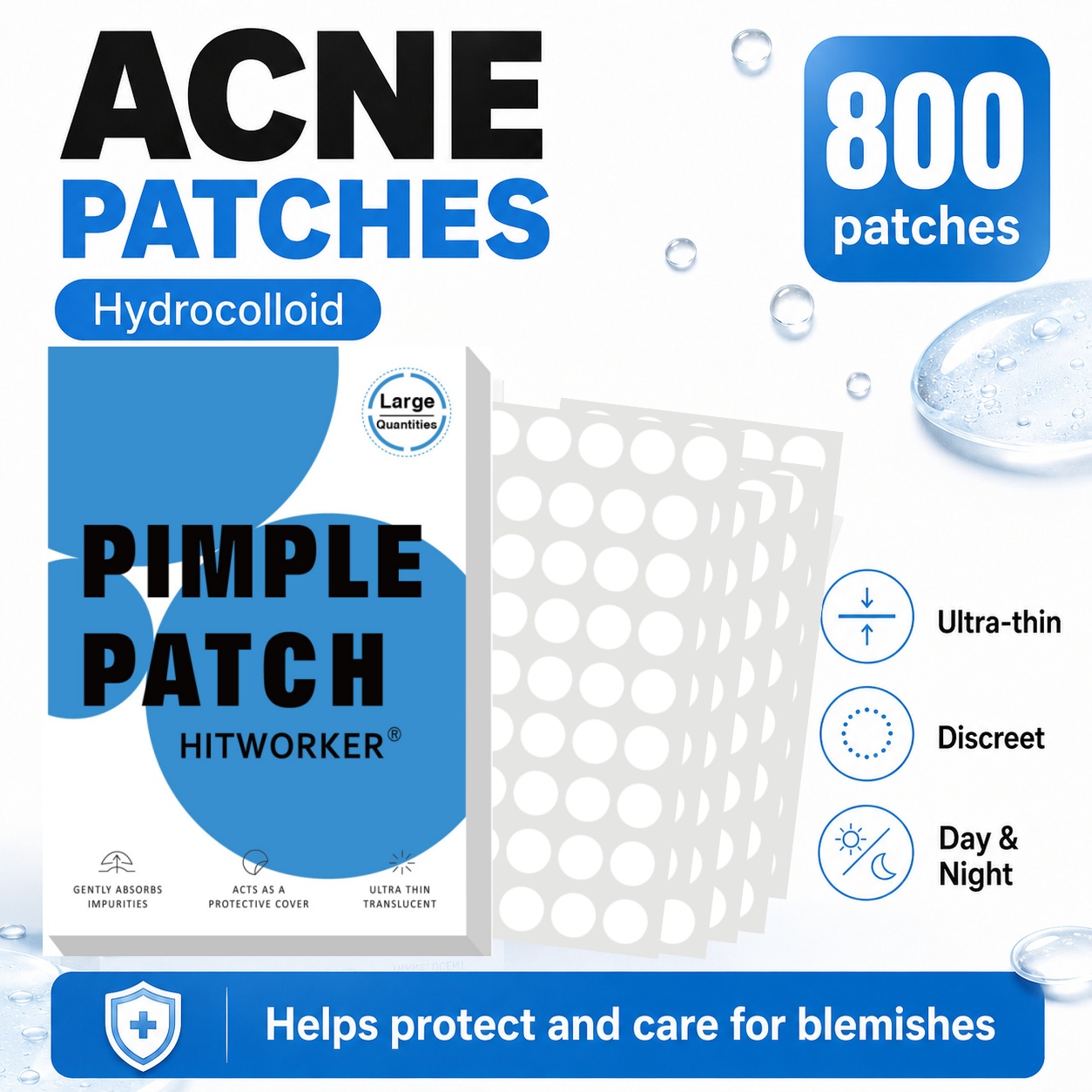 800Pcs Hydrocolloid Acne Pimpl - огляд і ціна Skincare Acne